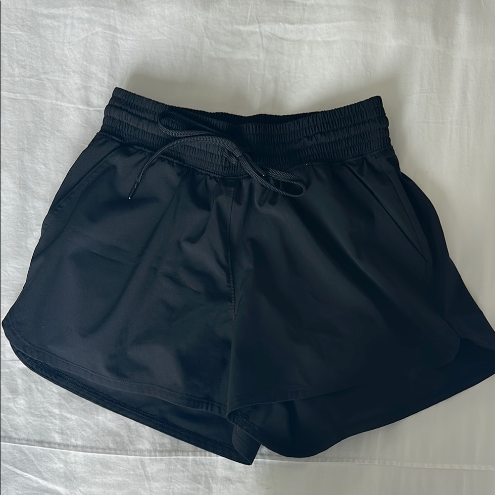 Black running shorts